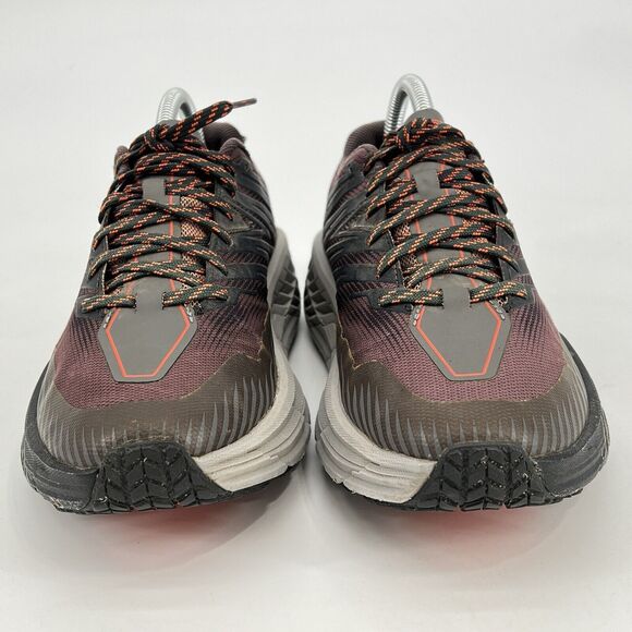 Hoka One One Speedgoat 4 Vibram Gray Black Men's Size 7  2E Trail Running Shoes - Picture 4 of 12